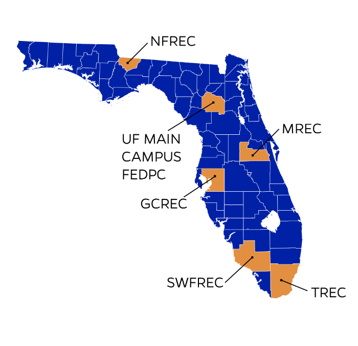 Florida Diagnostic Plant Network map